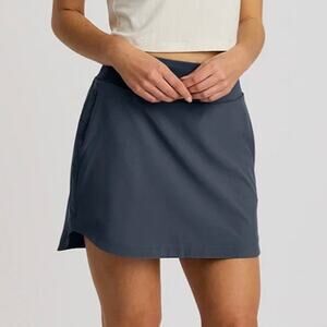 Free Fly Women's Bamboo Lined Active Breeze Skort Long in Storm Cloud Size XL